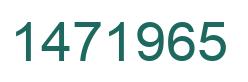 Number 1471965 green image