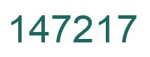 Number 147217 green image