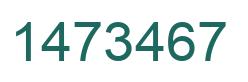 Number 1473467 green image