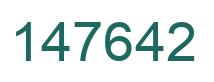 Number 147642 green image