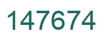Number 147674 green image