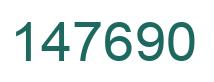 Number 147690 green image