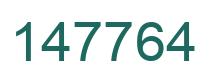 Number 147764 green image