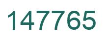 Number 147765 green image