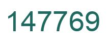 Number 147769 green image
