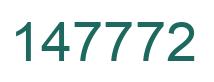 Number 147772 green image