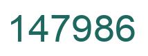 Number 147986 green image
