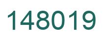 Number 148019 green image