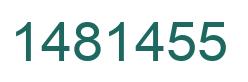 Number 1481455 green image