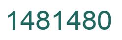 Number 1481480 green image