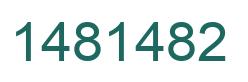 Number 1481482 green image