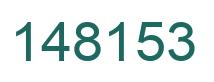 Number 148153 green image