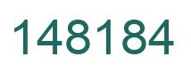 Number 148184 green image