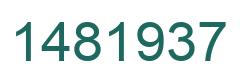 Number 1481937 green image