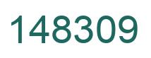 Number 148309 green image