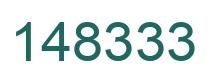 Number 148333 green image