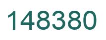 Number 148380 green image