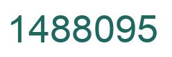 Number 1488095 green image