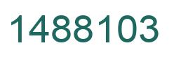 Number 1488103 green image