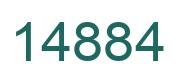 Number 14884 green image
