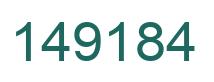 Number 149184 green image