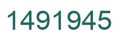 Number 1491945 green image