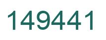 Number 149441 green image