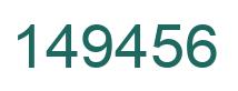 Number 149456 green image