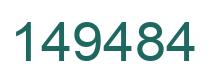 Number 149484 green image