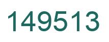 Number 149513 green image