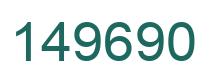 Number 149690 green image