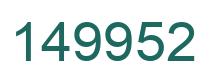 Number 149952 green image