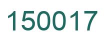 Number 150017 green image