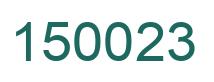 Number 150023 green image