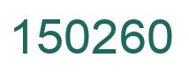 Number 150260 green image