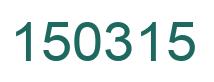 Número 150315 imagen verde