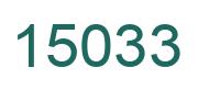 Number 15033 green image