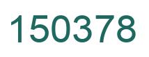Number 150378 green image
