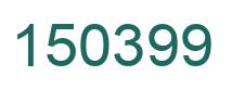 Number 150399 green image