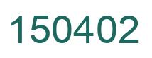 Número 150402 imagen verde
