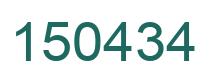 Number 150434 green image