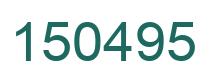 Number 150495 green image