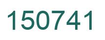 Number 150741 green image