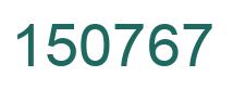 Número 150767 imagen verde
