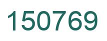 Number 150769 green image