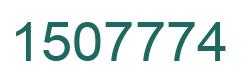 Number 1507774 green image