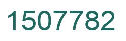 Number 1507782 green image