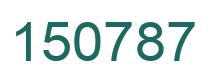 Number 150787 green image