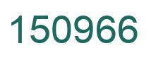 Number 150966 green image