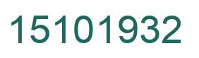 Número 15101932 imagen verde
